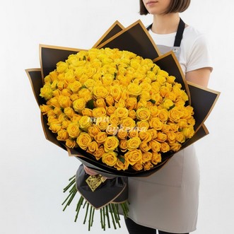 101 желтая роза 70 см 101 желтая роза 70 см