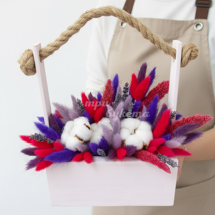 Разноцветный лагурус в ящике